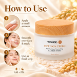 WONDE-UK Rice Skin Cream | Korean Rice & Ceramide Face Moisturiser