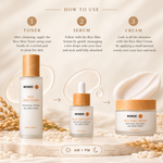 WONDE-UK Rice Skincare Set (3-Step) | Korean Toner, Serum & Cream