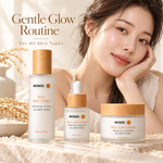 WONDE-UK Rice Skincare Set (3-Step) | Korean Toner, Serum & Cream