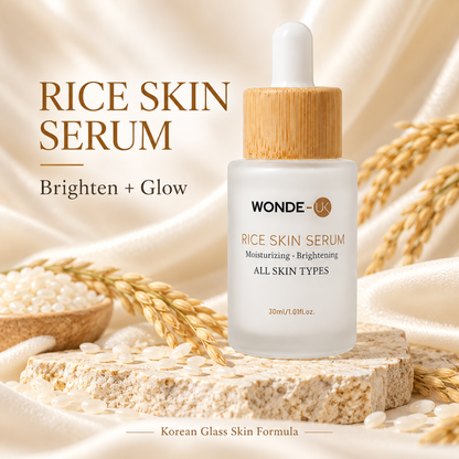 WONDE-UK Rice Skincare Kit Pack of 4 | Korean Skincare Set | Rice Cleanser, Rice Toner, Rice Serum & Rice Cream | 4-Step Korean Glass Skin Routine | Hydrating K-Beauty Skincare