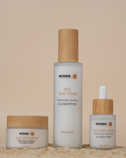 Wonde-Uk Rice Skincare ✨ Set ✨ Serum, Toner & Cream